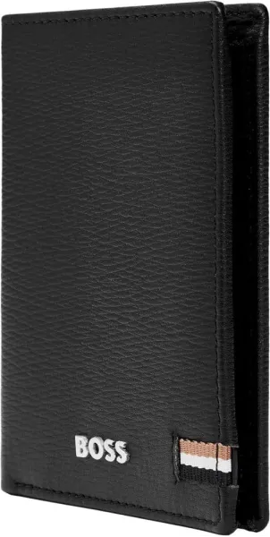 Καρτοθήκη - πορτοφόλι δερμάτινη hugo boss iconic black - Hugo boss