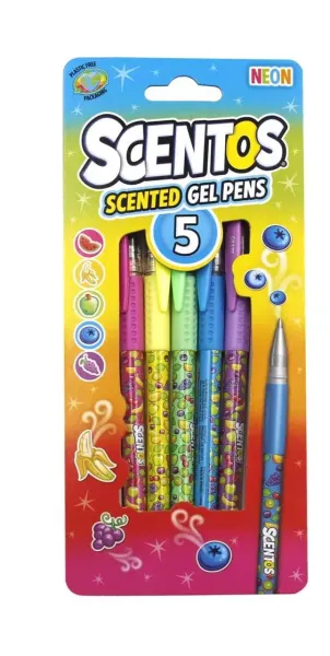 στυλό scentos gel neon 5 τεμάχια - Scentos
