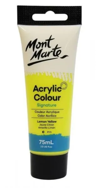 χρώμα ακρυλικό mont marte 75ml lemon yellow 02 - Mont marte