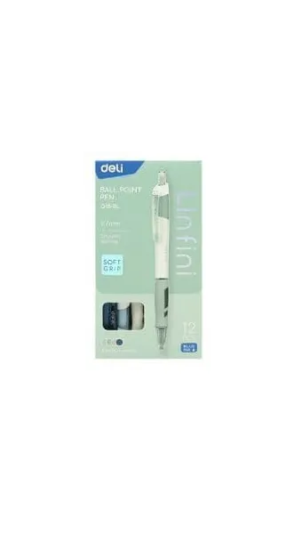 στυλό με κουμπί deli 0.7 arris grip 12 τεμάχια - Deli