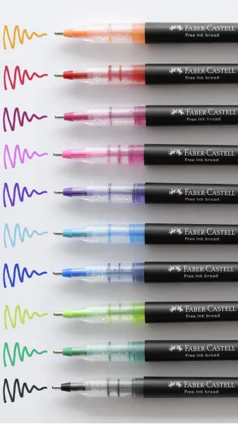 Μαρκαδόρος faber castell free ink broad sky blue - Faber castell