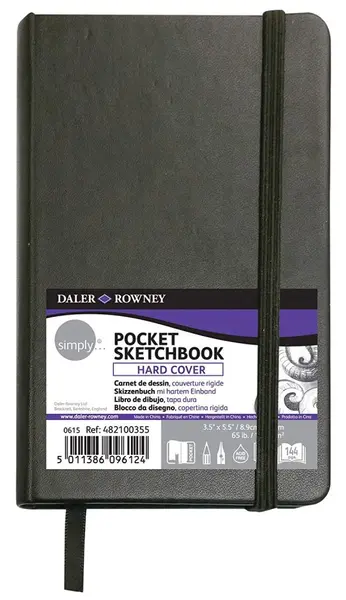 Μπλοκ sketchbook pocket daler rowney hard cover 8.9x14cm 100gr 72 φύλλα - Daler rowney