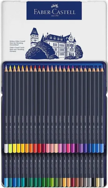 Ξυλομπογιές faber castell gold μεταλλική κασετίνα 48τεμ - Faber castell