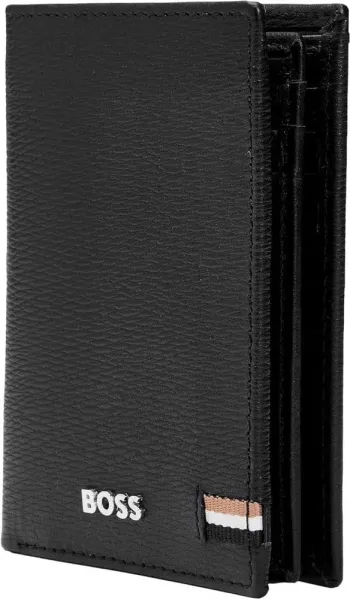 Καρτοθήκη - πορτοφόλι δερμάτινη hugo boss iconic black - Hugo boss