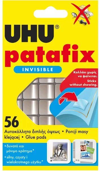 Αυτοκόλλητα διπλής όψεως uhu patafix invisible 56 τεμάχια - Uhu