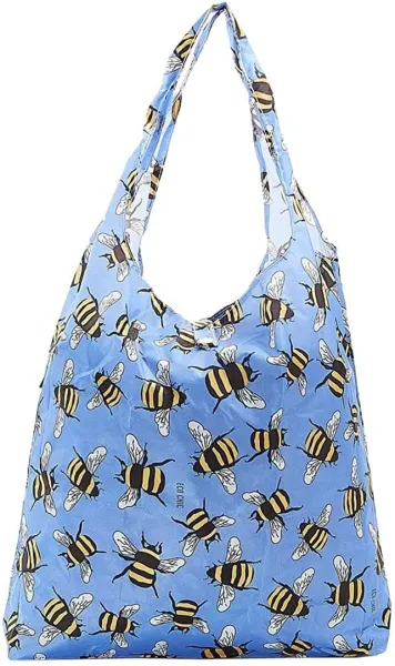 τσάντα recycled shopping bag eco chic shopper blue bees - Eco chic