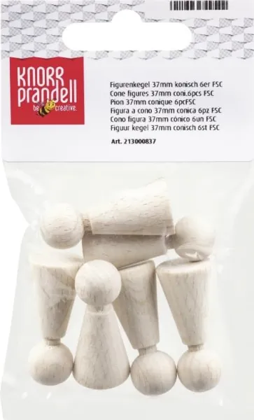 πιόνια knorr prandell ξύλινα 37mm 6 τεμάχια - Knorr prandel