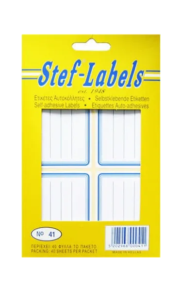 Ετικέτες stef μπλέ n.41 160 τεμάχια - Stef labels