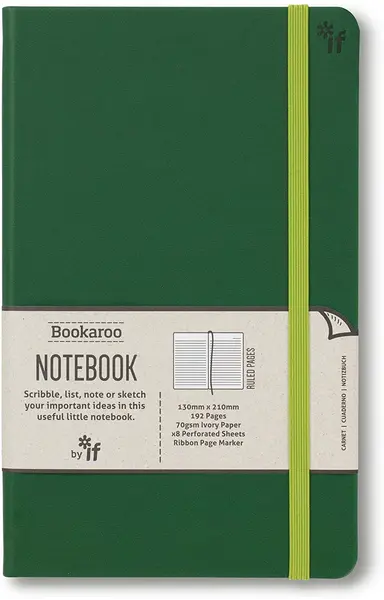 σημειωματάριο if bookaroo 13x21cm πράσινο - If