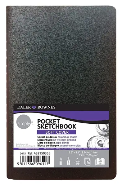 Μπλοκ sketchbook pocket daler rowney soft cover 8.9x14cm 100gr 24 φύλλα - Daler rowney