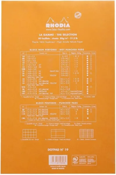 Μπλοκ rhodia dotpad a4 με κουκκίδες 21x32cm 80 φύλλα - Rhodia