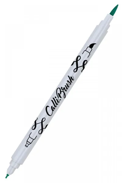 Μαρκαδόρος online callibrush διπλή μύτη green metallic - Online