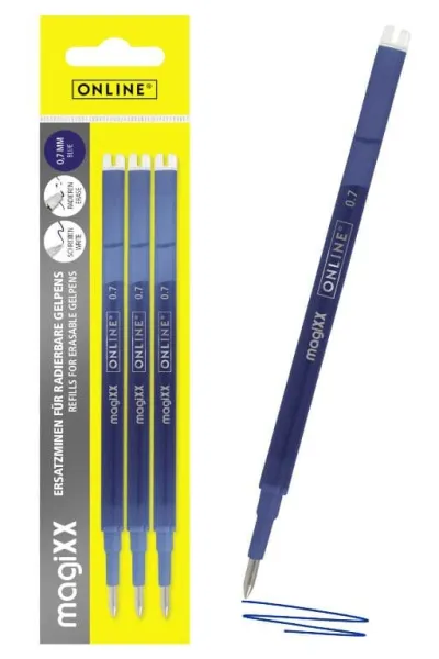 Ανταλλακτικά για στυλό online erasable gel pen 3 τεμάχια μπλέ - Online