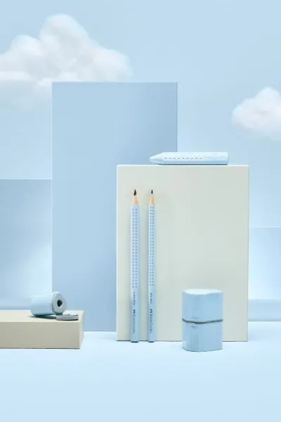 Ξύστρα faber castell trio box sky blue - Faber castell