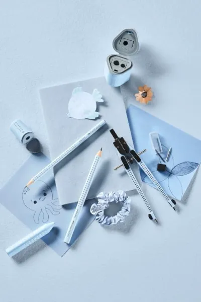Ξύστρα faber castell trio box sky blue - Faber castell