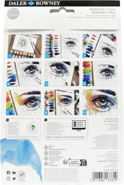 σετ ζωγραφικής daler rowney simply watercolor eyes activity set - Daler rowney