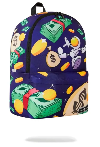 τσάντα πλάτης σχολική space junk - space money coins backpack - Space junk