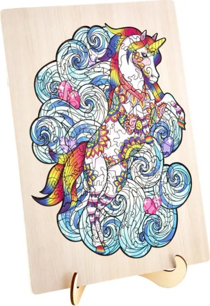 παζλ ξύλινο moxy 30x22cm unicorn 130 κομμάτια 7+ - Moxy