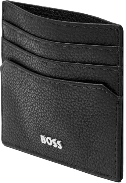 Καρτοθήκη δερμάτινη hugo boss classic grained black - Hugo boss