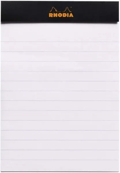Μπλοκ rhodia black 8.5x12 ριγέ 80φ. 126009 ν.12 - Rhodia
