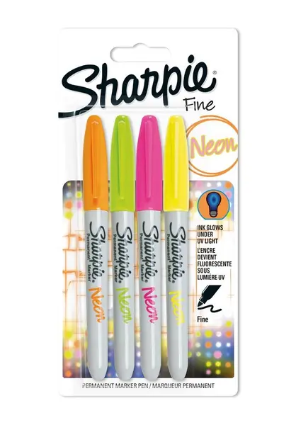 Μαρκαδόροι sharpie permanent fine neon σετ 4 τεμαχίων - Sharpie