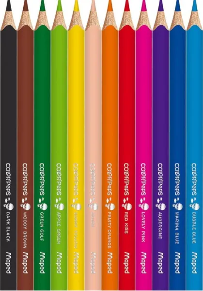 Ξυλομπογιές maped color'peps maxi 12 χρώματα - Maped