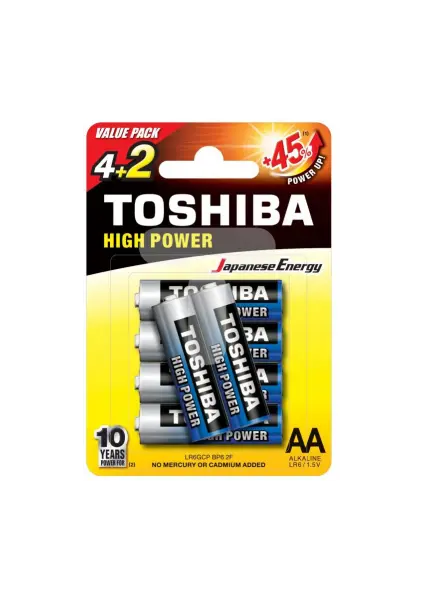 Μπαταρίες toshiba aa alkaline 6 τεμάχια - Toshiba