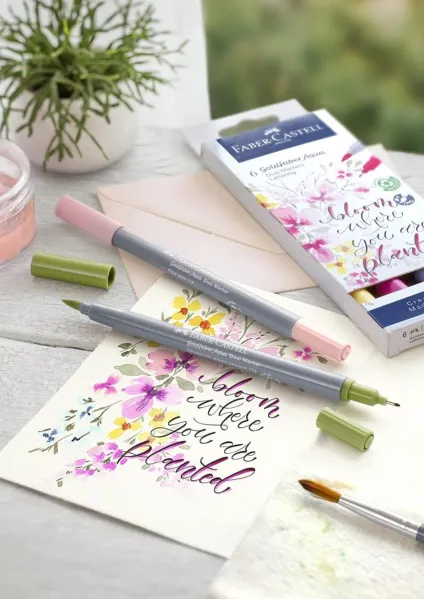 Μαρκαδόρος faber castell goldfaber aqua dual marker leaf green 112 (164512) - Faber castell