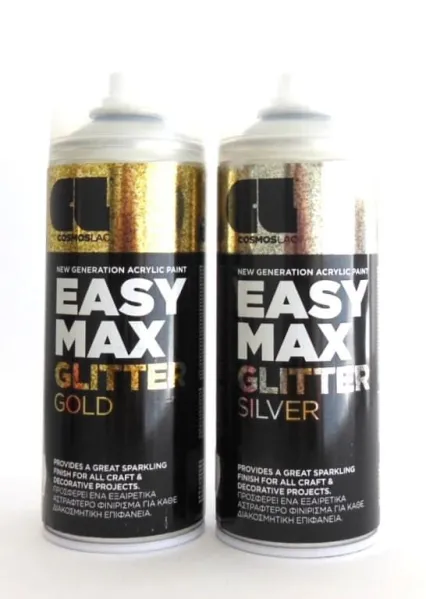 σπρευ easy max silver glitter 400ml - Cosmoslack