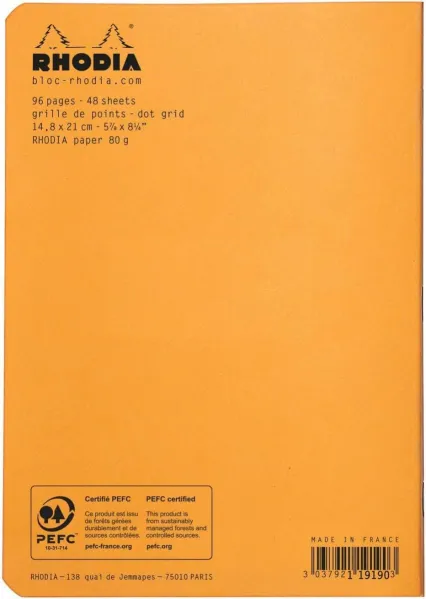 σημειωματάριο rhodia dotbook a5 πορτοκαλί 14.8x21cm - Rhodia