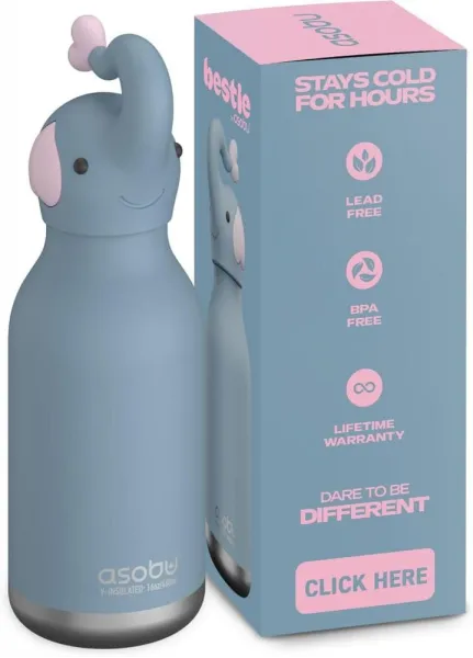 Δοχείο νερού asobu ισοθερμικό bestie 460ml elephant - Asobu