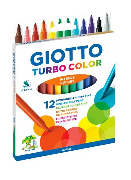 Μαρκαδόροι giotto turbocolor 12 τεμάχια - Giotto