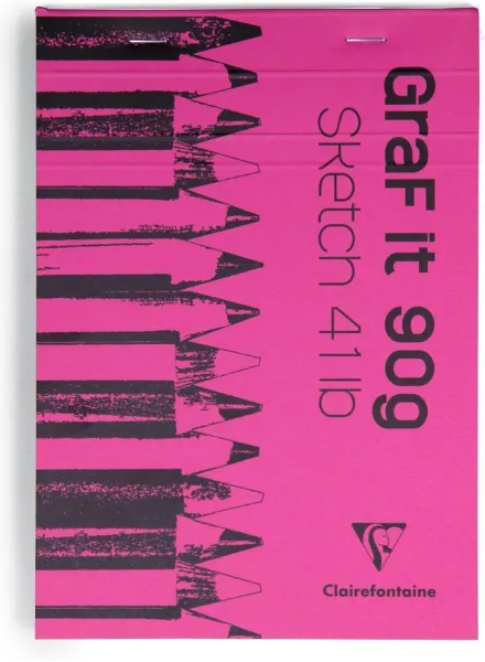 Μπλοκ σχεδίου sketchbook clairefontaine graf it a7 80 φύλλα 96629 - Clairefontaine