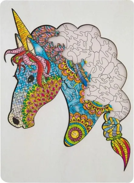 παζλ ξύλινο moxy 30x22cm unicorn 137 κομμάτια 7+ - Moxy