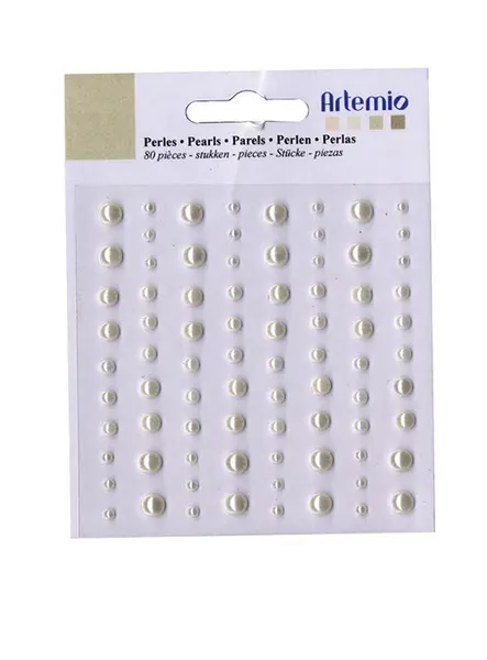 πέρλες αυτοκόλλητες artemio ασπρες 80 τεμάχια - Artemio