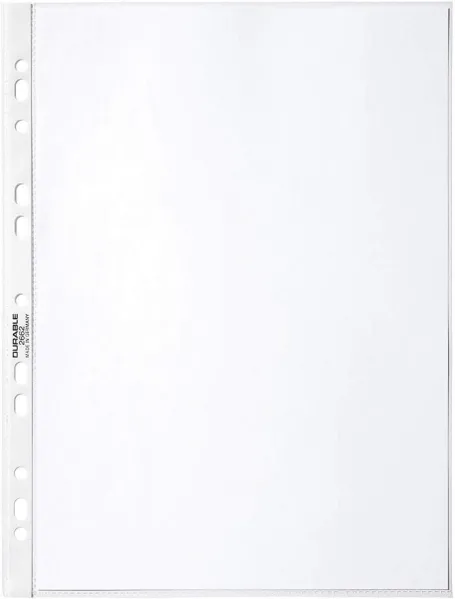 Ζελατίνες με τρύπες durable 2668 100 τεμάχια crystal clear - Durable