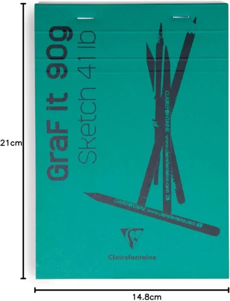 Μπλοκ σχεδίου clairefontaine graf'it a5 sketch pad 80 φύλλα - Clairefontaine