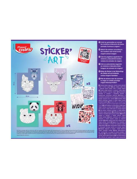 Κατασκευή maped creative sticker art άγρια ζώα 6+ - Maped