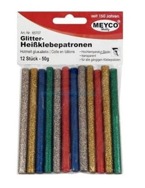 σιλικόνη με glitter 10cm 12 τεμάχια - Meyco