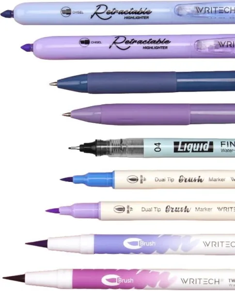 σετ writech journal kit lilac & blue 9 τεμάχια σε κασετίνα - Writech