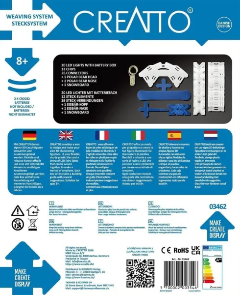 Κατασκευή με led 4 σε 1 kosmos πολική αρκούδα creatto 8+ - Kosmos