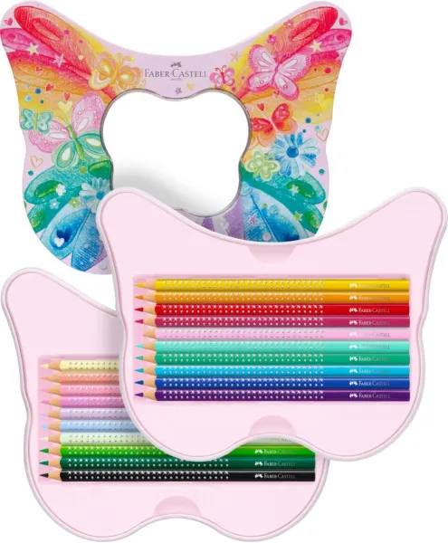 Ξυλομπογιές faber castell sparkle πεταλούδα 20 χρώματα - Faber castell