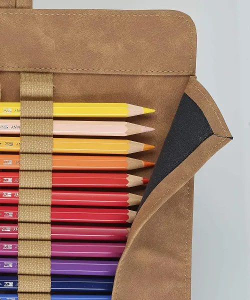 Θήκη μολυβιών faber castell ρολό καφέ - Faber castell