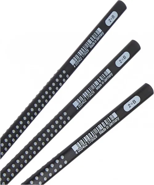 σετ faber castell μολύβια grip+ξύστρα grip+γόμα grip black - Faber castell