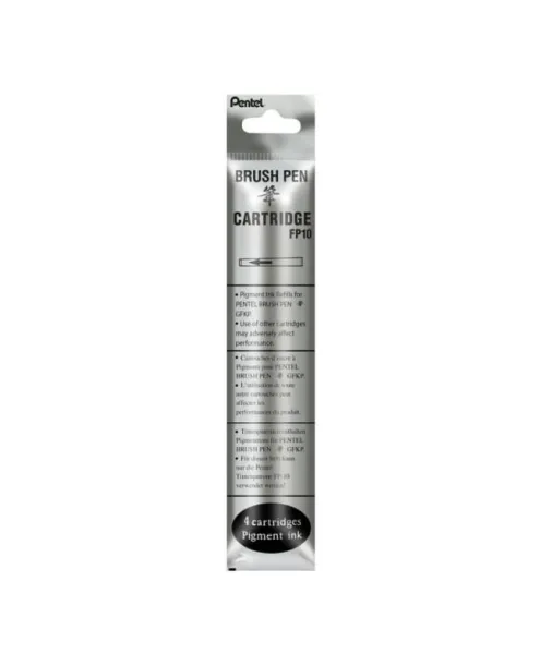 Αμπούλες brush pen pentel pigment ink grey 4 τεμάχια - Pentel