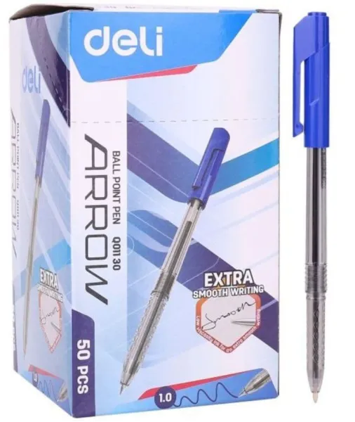 στυλό deli 1.0 arrow μπλε 50 τεμάχια - Deli