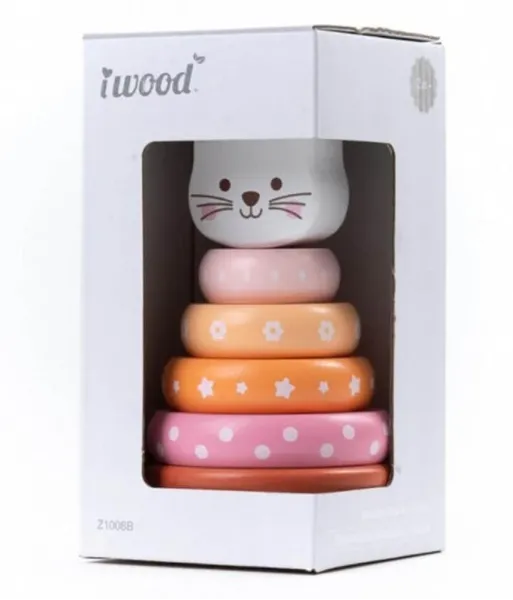 Ξύλινο παιχνίδι iwood wooden stacker kitten 12m+ - Iwood