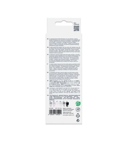 Μαρκαδόροι faber castell goldfaber dual markers aqua shades of grey σετ 6 τεμ. - Faber castell