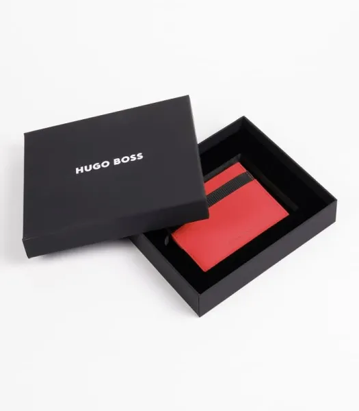 Καρτοθήκη δερμάτινη hugo boss matrix red hlc215p - Hugo boss