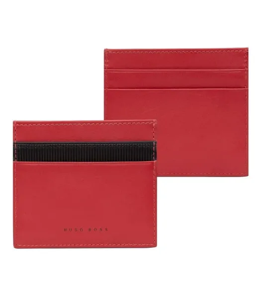 Καρτοθήκη δερμάτινη hugo boss matrix red hlc215p - Hugo boss